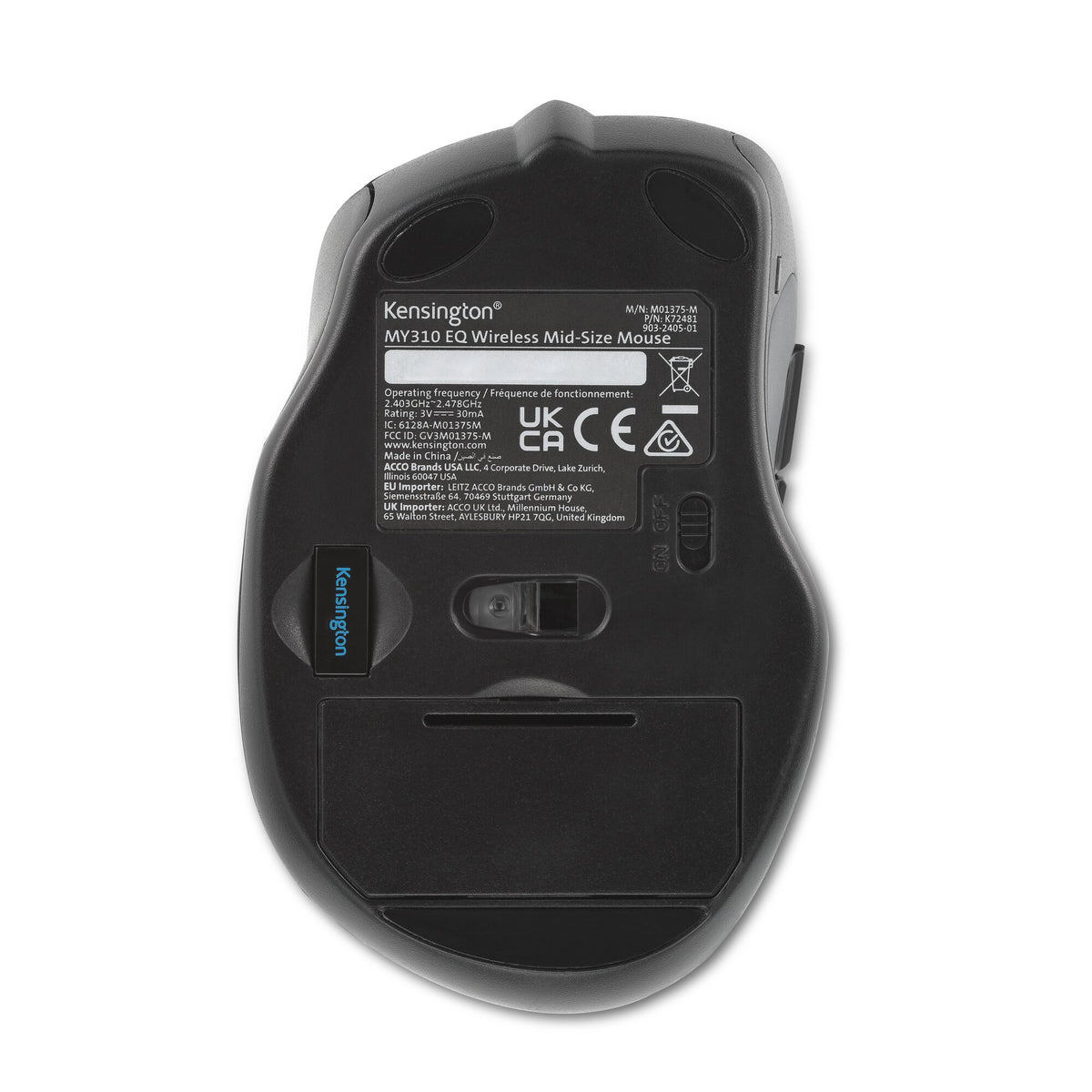 Kensington MY310 EQ - Souris sans fil ergonomique