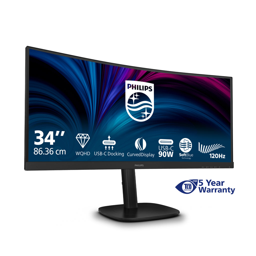 PHILIPS 34B2U3600C écran incurvé WQHD 120Hz noir