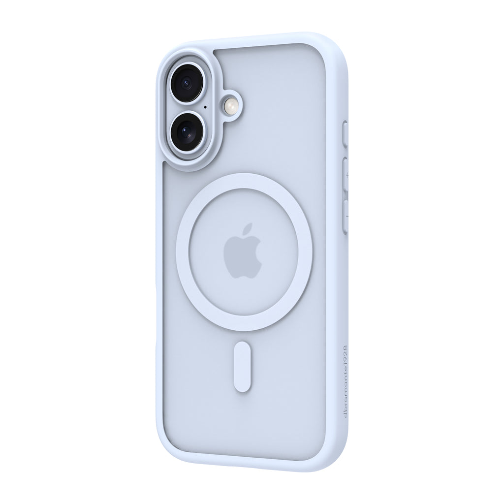 Coque iPhone 17 MagSafe bleu ciel transparent