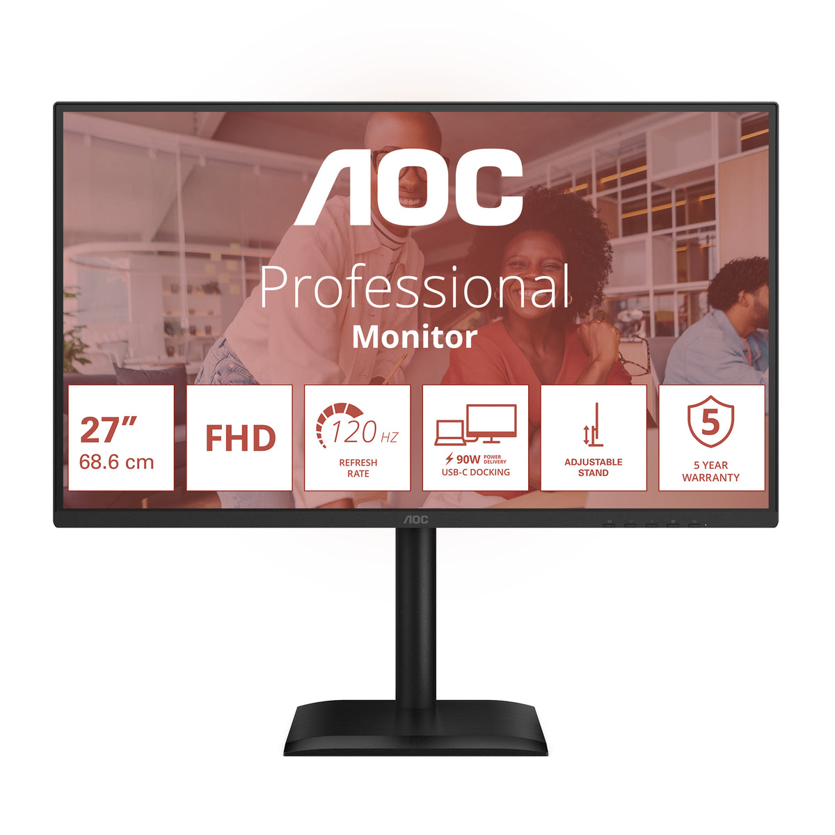 Écran LED AOC 27" Full HD 120Hz IPS Noir