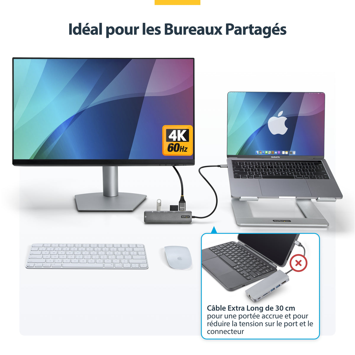 Dock USB-C 4K 60Hz 100W | Hub StarTech DKT30CHSDPD
