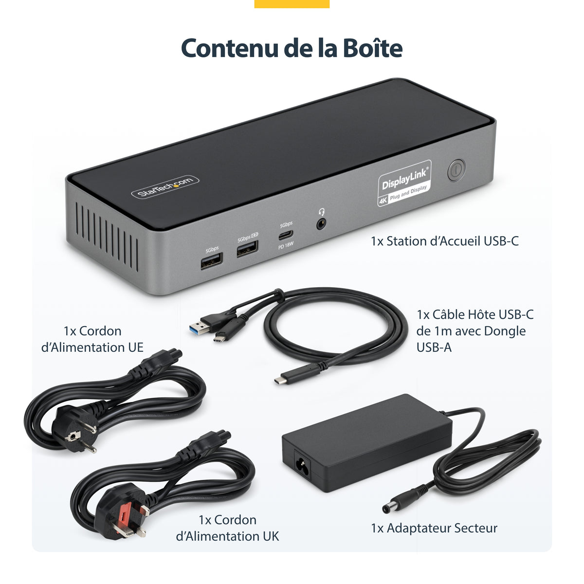 Station d'accueil USB-C 4 écrans 140W 2.5GbE TAA