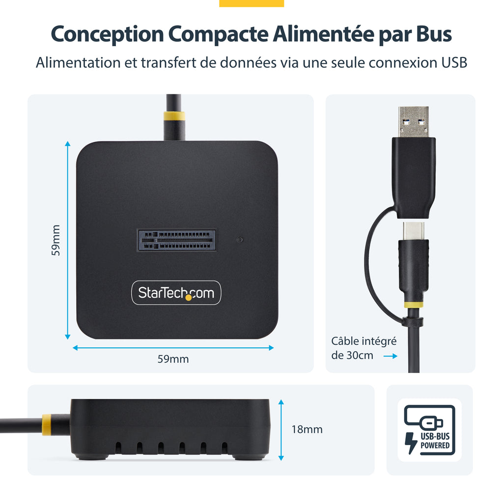 Adaptateur M.2 NVMe USB 3.2 10Gbps StarTech - Noir