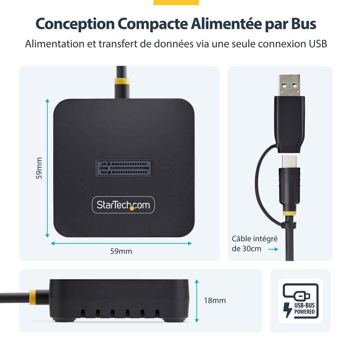 Adaptateur M.2 NVMe USB 3.2 10Gbps StarTech - Noir