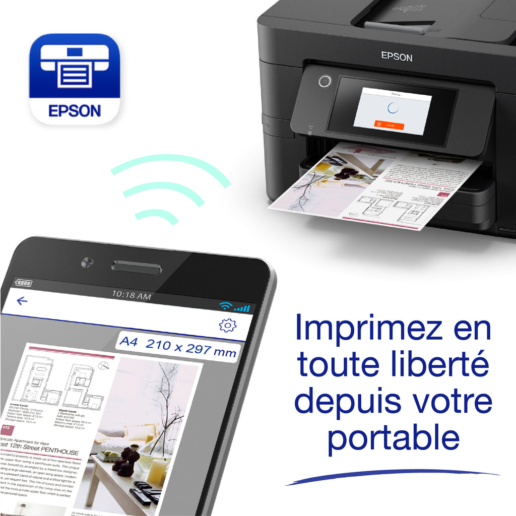 Imprimante Epson WF-4820DWF - Multifonction couleur - 25 ppm