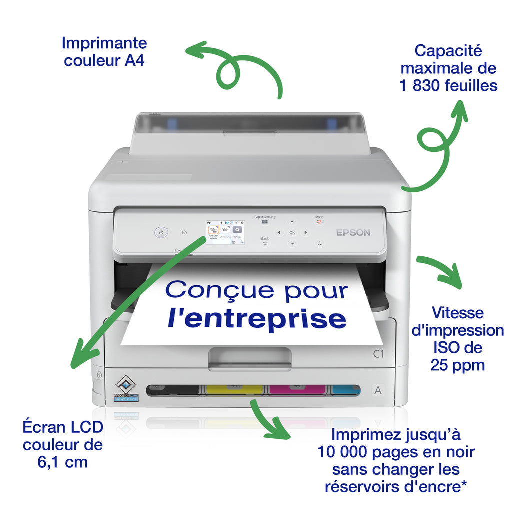 Imprimante Epson couleur A4 recto verso WiFi Ethernet USB