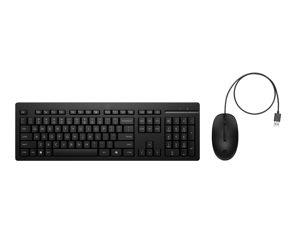 HP 225 Ensemble clavier souris ambidextre noir