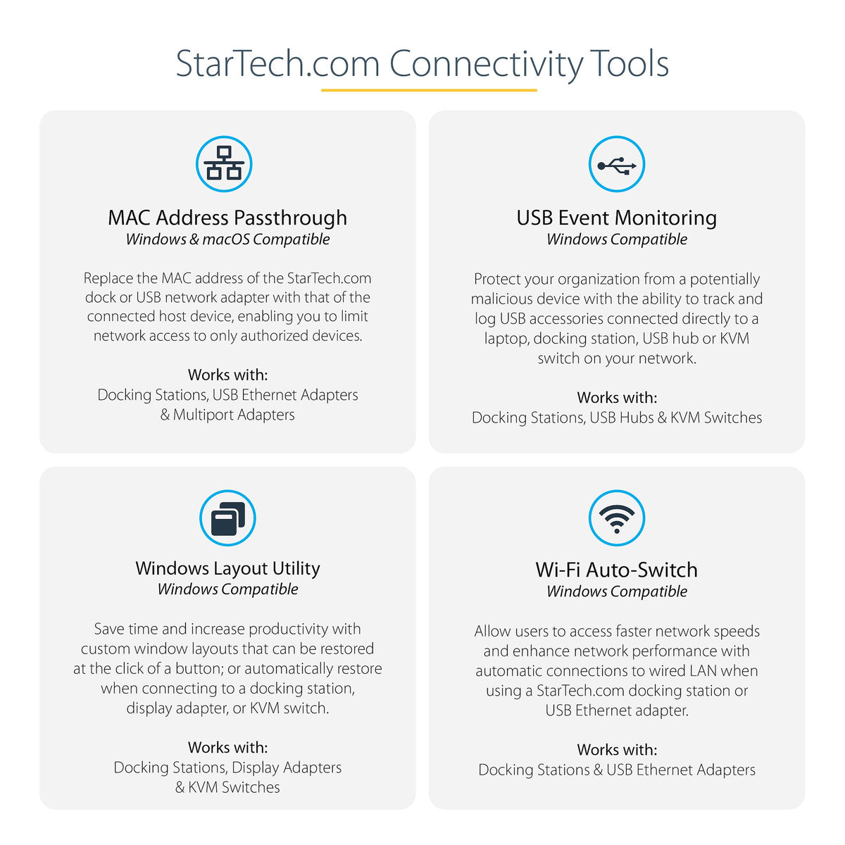 Câble USB-C vers HDMI/VGA 4K 100W - StarTech.com