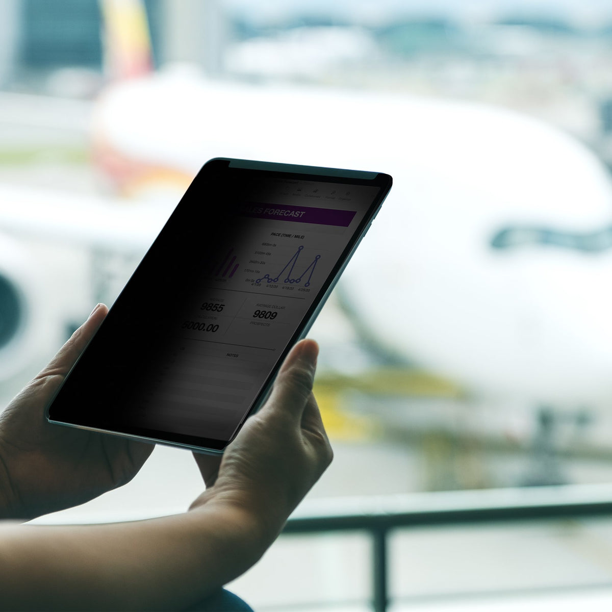 Protection écran iPad Pro 12.9" 4 voies mat + filtre confidentialité