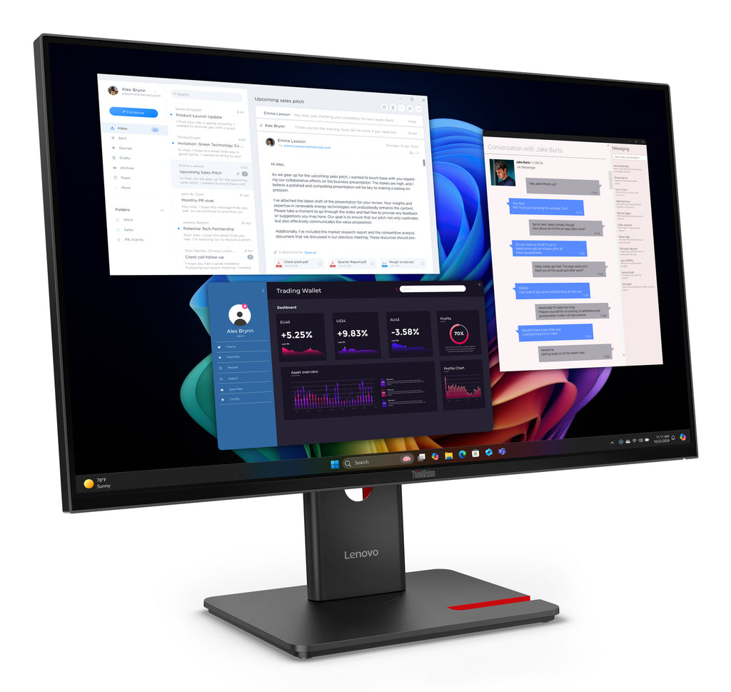 Écran LED Lenovo 27" 4K IPS - 3840x2160 - HDR 10