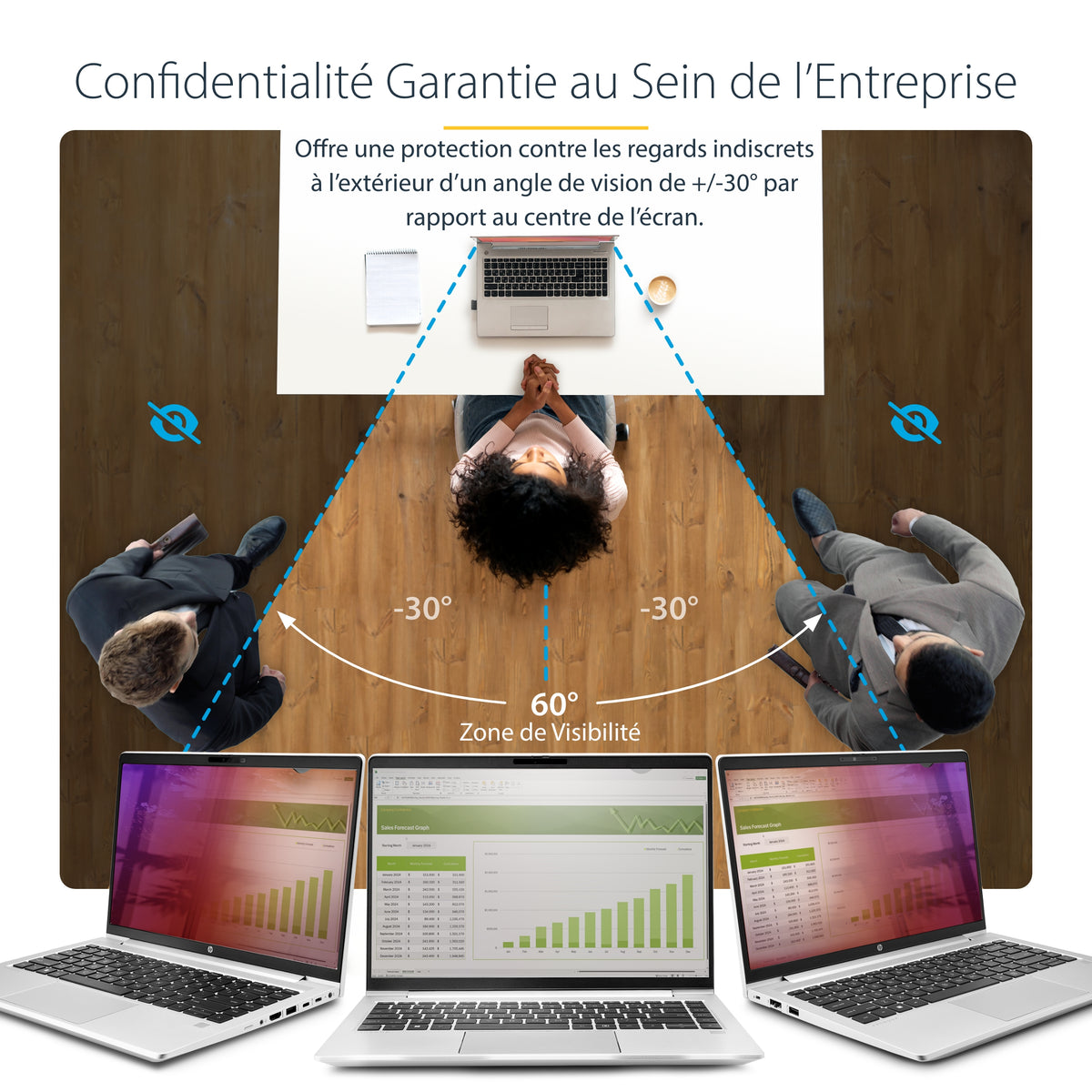 Filtre confidentialité PC 14" StarTech - Anti-espion doré