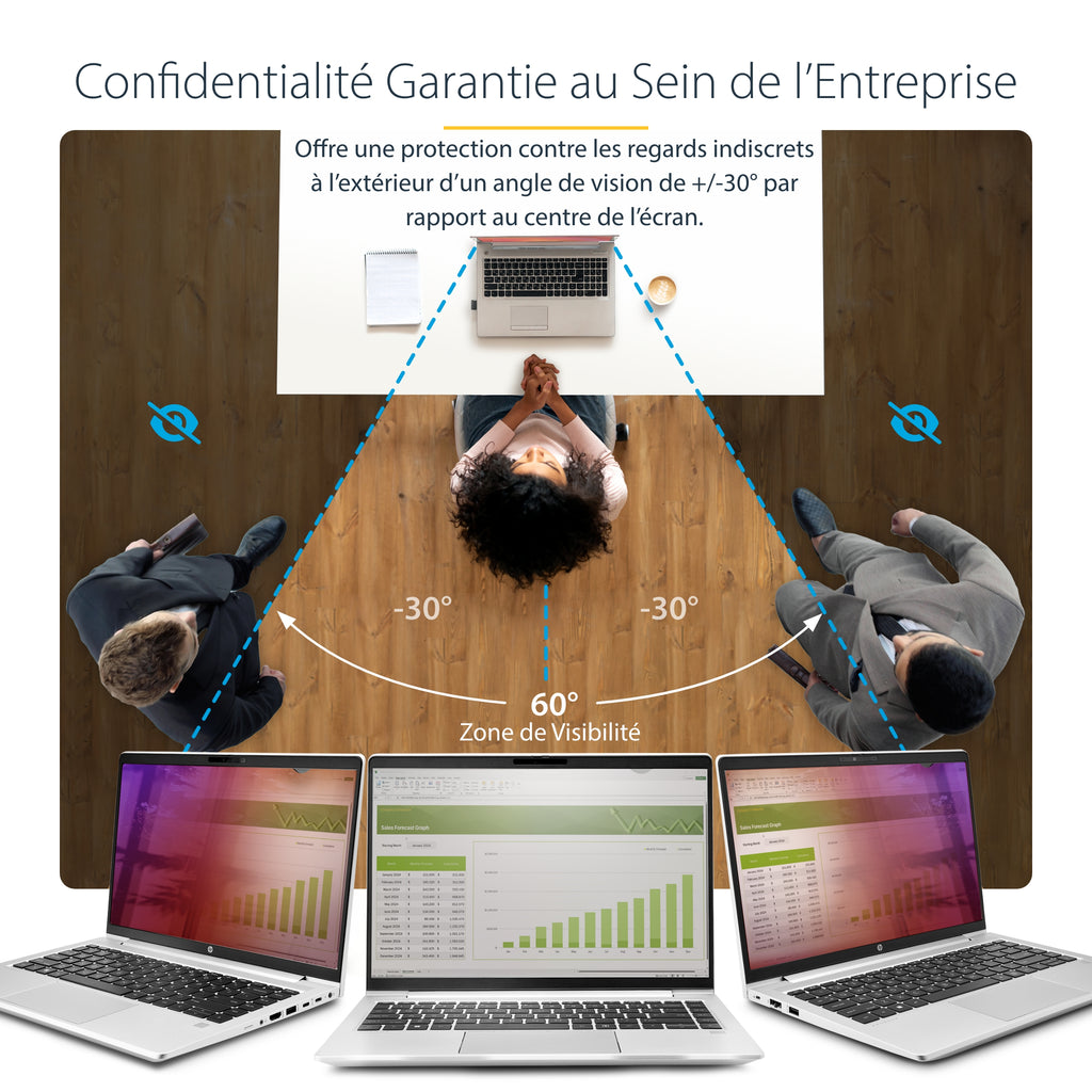 Filtre confidentialité PC 15.6" noir or StarTech