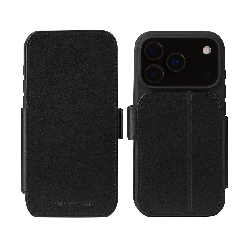 Étui cuir iPhone 17 Pro noir - DBRAMANTE1928
