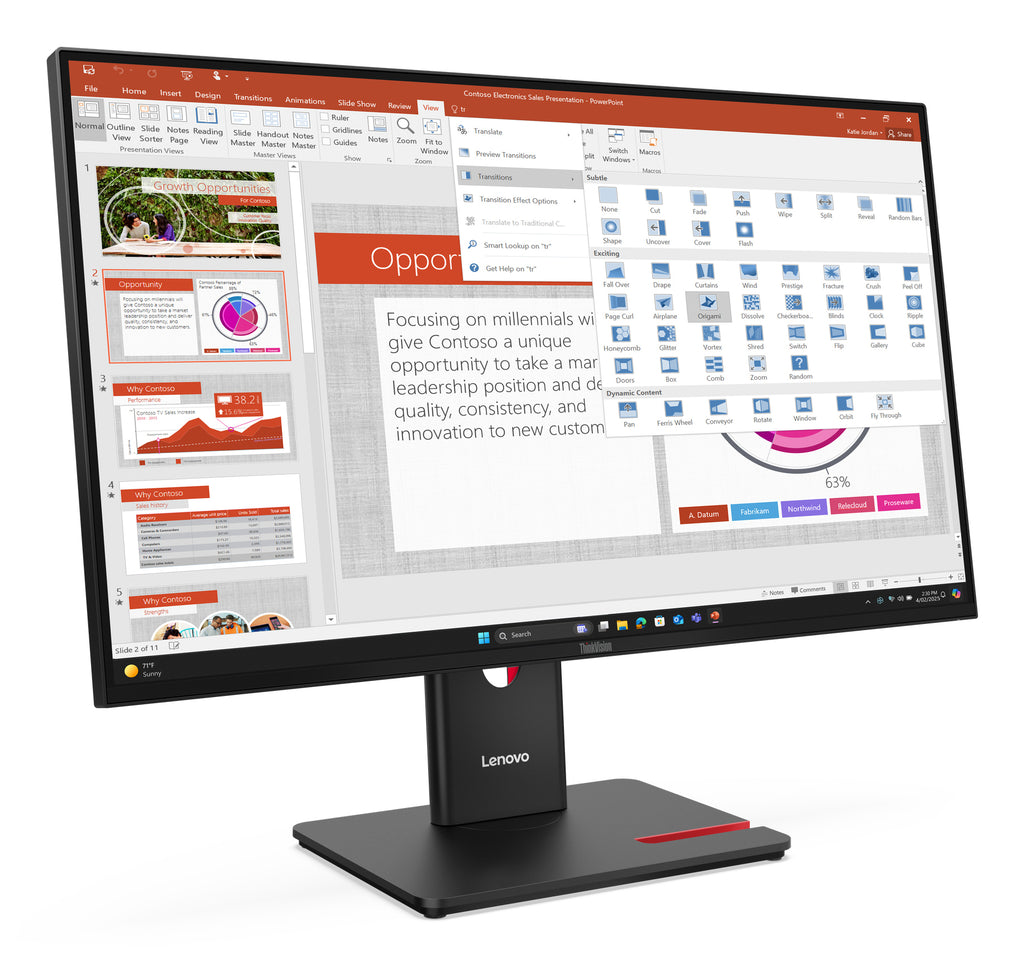 Écran LED 27" Full HD 120 Hz Lenovo ThinkVision T27-40
