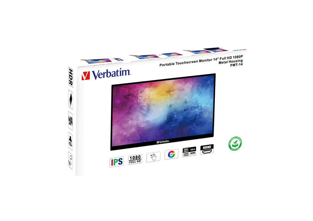 Moniteur tactile portable Verbatim 14" Full HD - USB-C HDMI
