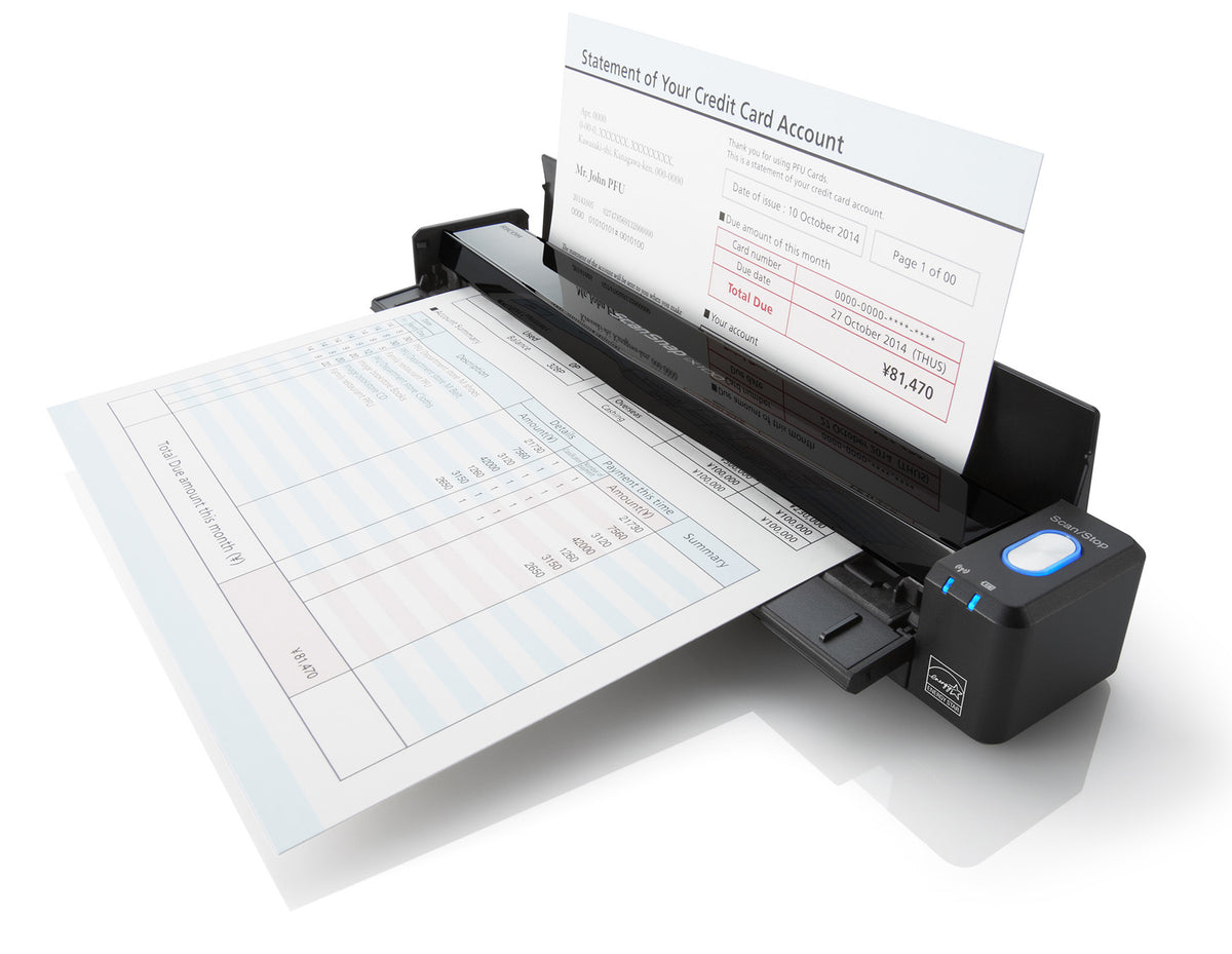 Ricoh ScanSnap iX100 : Scanner portable 600 dpi Wi-Fi/USB