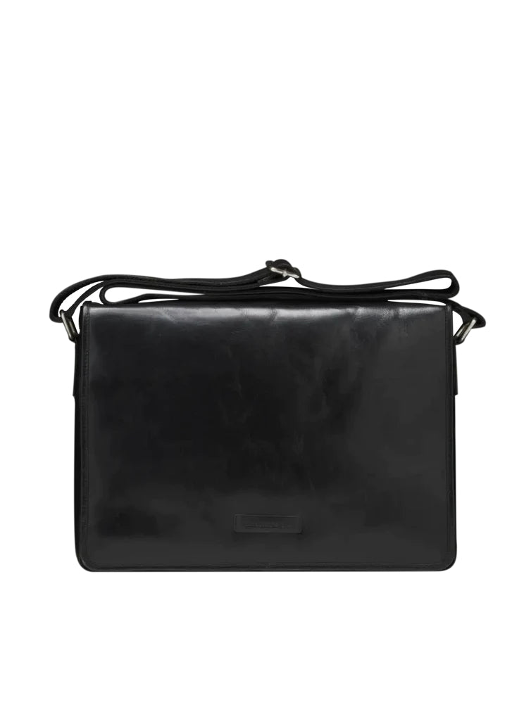 Sacoche ordinateur portable 14" noir cuir DBRAMANTE1928