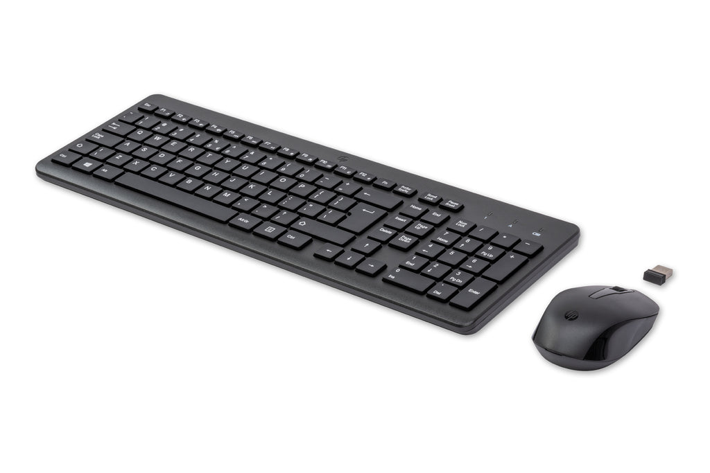 Ensemble clavier souris sans fil HP 330 QWERTY anglais noir