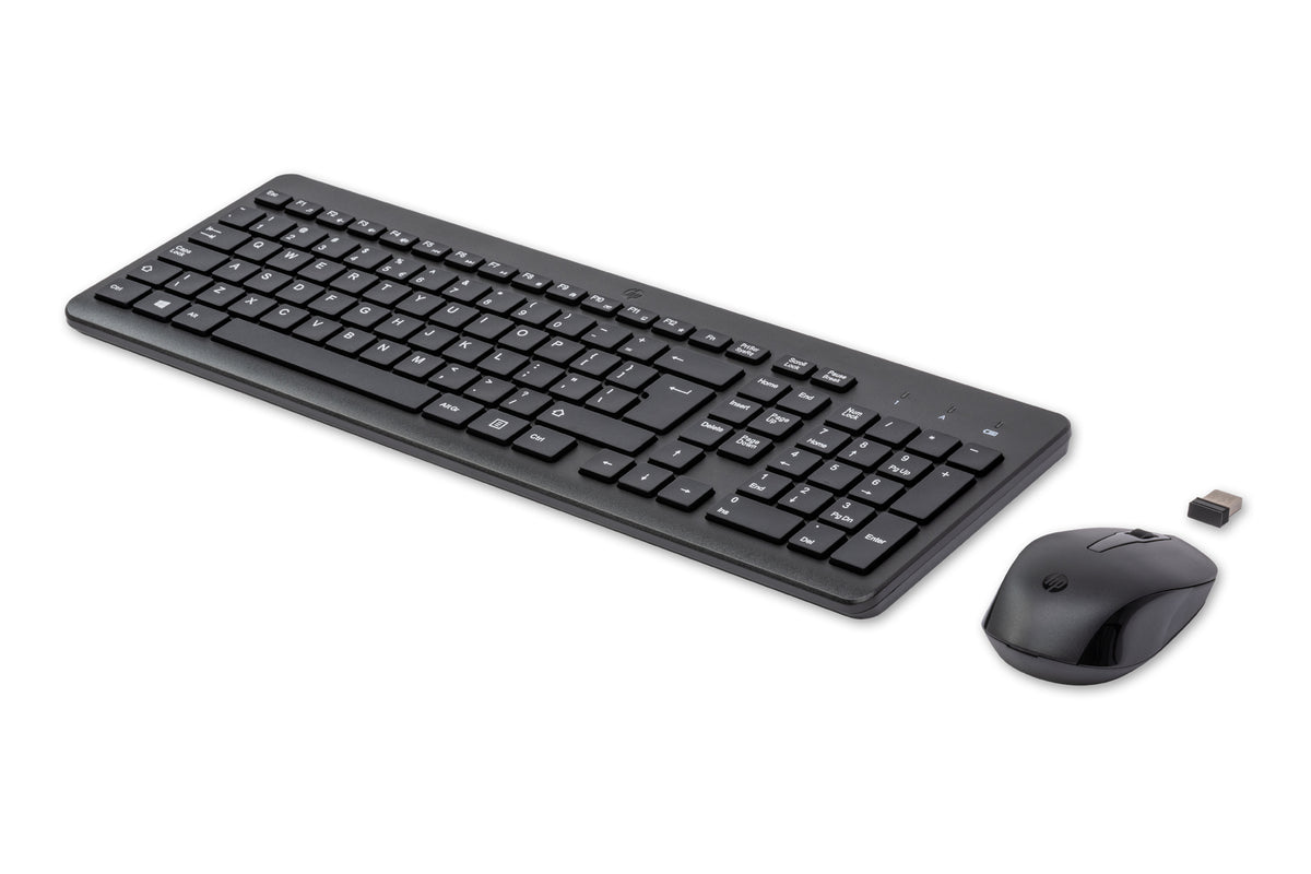Ensemble clavier souris sans fil HP 330 QWERTY anglais noir