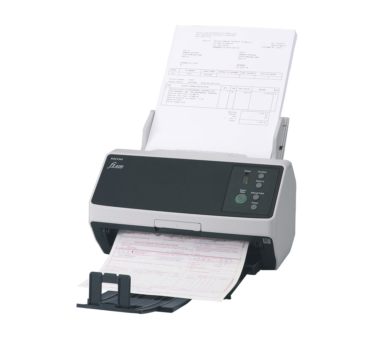 Ricoh fi-8150 Scanner - 50 ppm - 600 dpi - Recto-verso