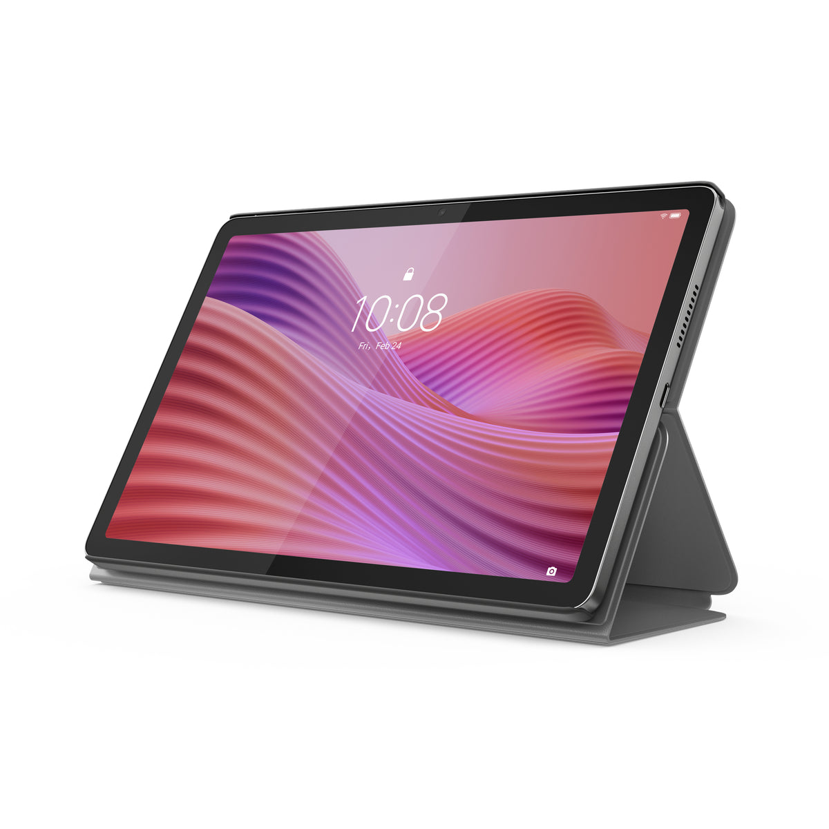 Étui rabat Lenovo gris luna pour tablette Tab