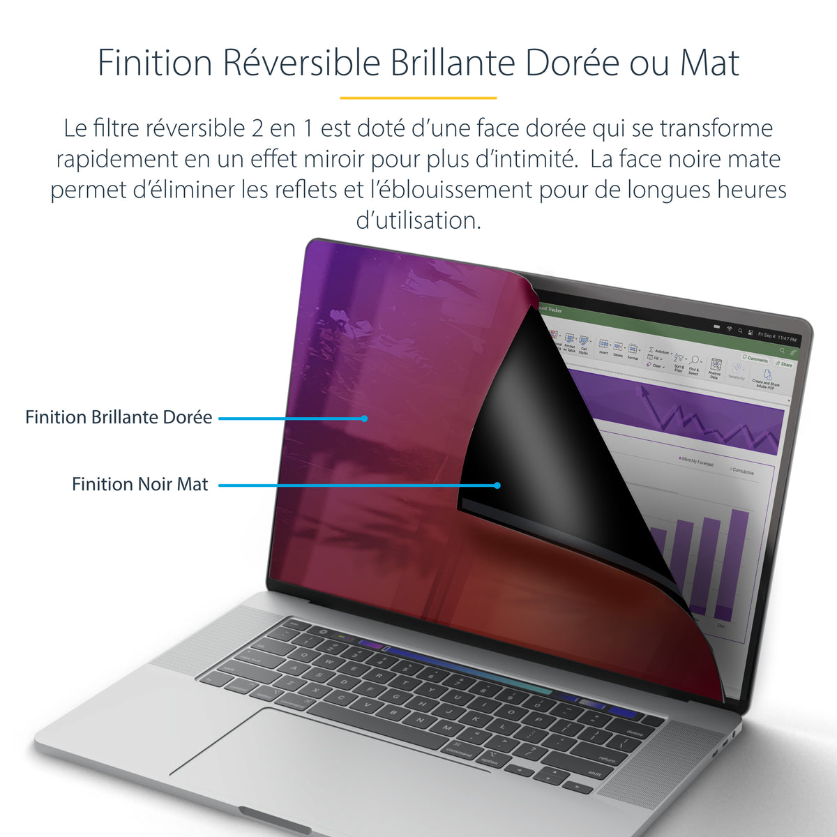 Filtre confidentialité MacBook Pro 16" doré - StarTech