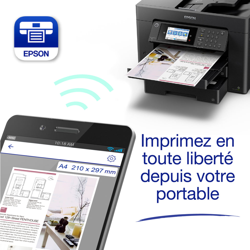 Imprimante A3 couleur Epson WF-7840DTWF - Jet d'encre pro