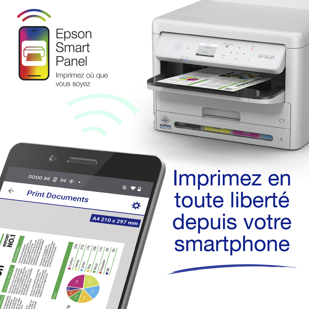 Imprimante Epson couleur A4 recto verso WiFi Ethernet USB