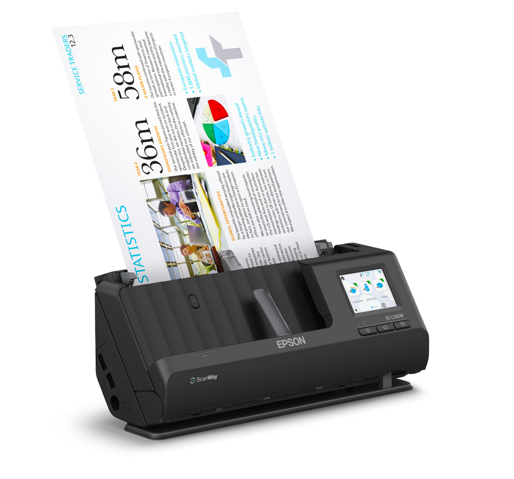Scanner Epson ES-C380W - Recto-verso A4/Legal 600 dpi