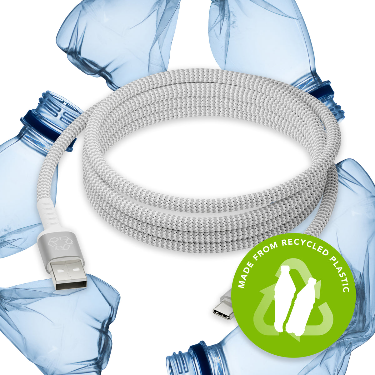 Câble USB 2.0 2.5m 36W tressé recyclé DBRAMANTE1928