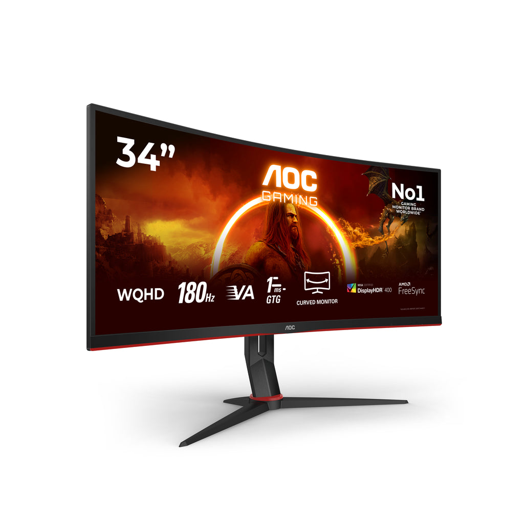 AOC CU34G2XP/BK Écran Gaming 34" WQHD 180Hz HDR400