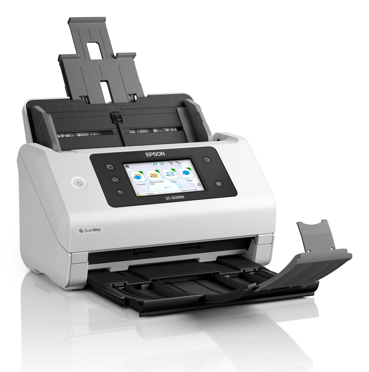 Scanner Epson DS-800WN | 50 ppm | 600 dpi | Wi-Fi | A4/Legal