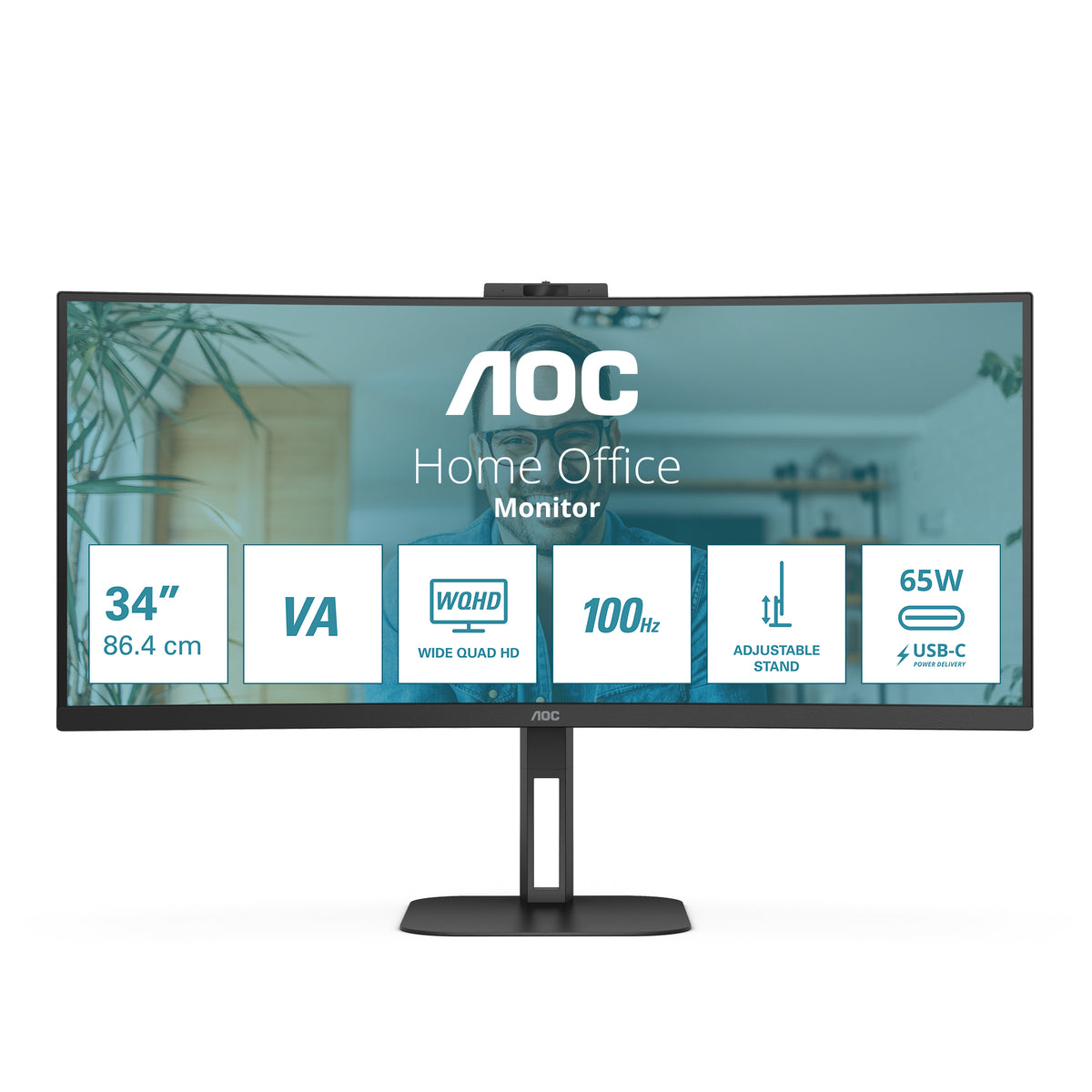 AOC CU34V5CW/BK - Écran incurvé 34" WQHD 100Hz