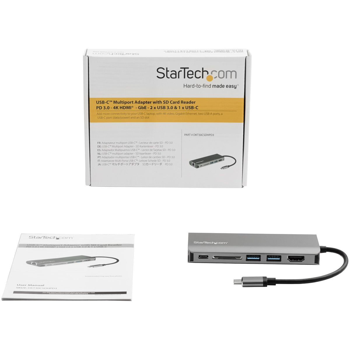 Station d'accueil StarTech pour Mac/Windows - 2x4K, USB 10Gbps, PD 3.0