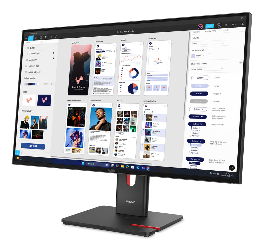 Écran 4K Lenovo ThinkVision T32UD-40 32" - Achetez en ligne