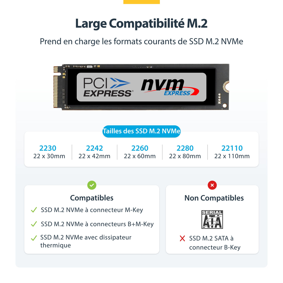 Adaptateur M.2 NVMe USB 3.2 10Gbps StarTech - Noir