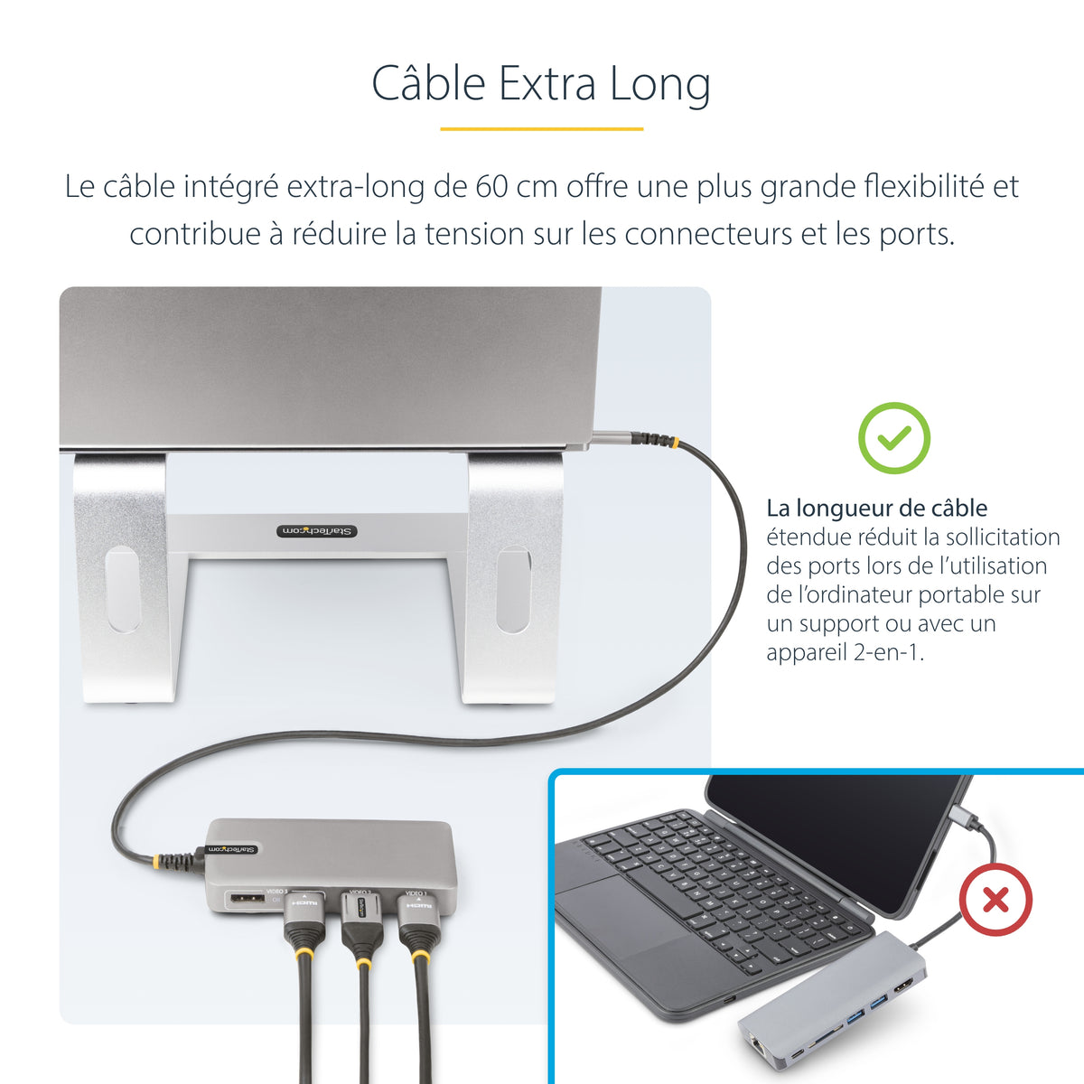 Station d'accueil USB-C 4K Thunderbolt 4 - STARTECH