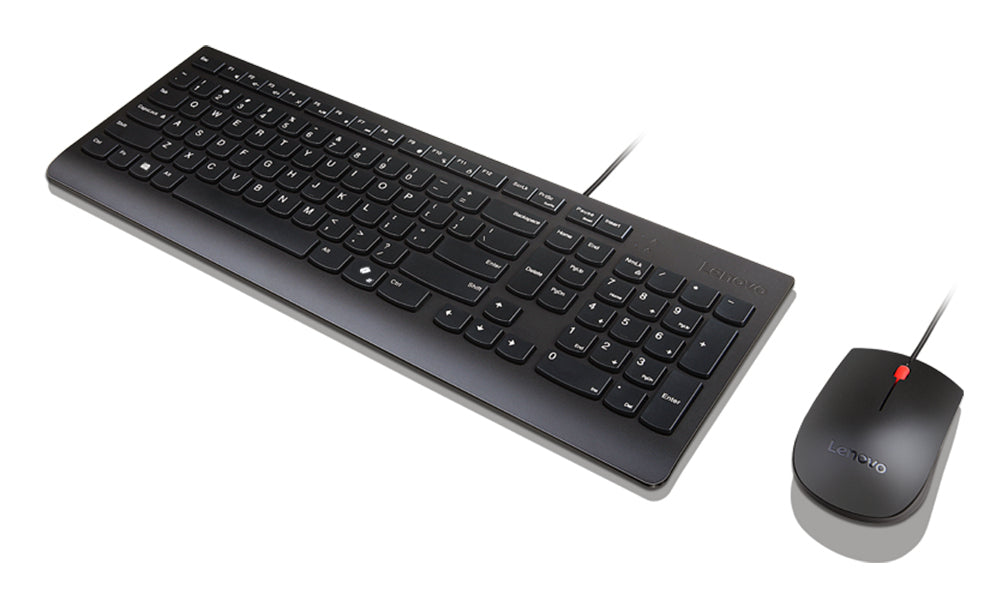 Lenovo Essential Wired Combo clavier souris USB AZERTY noir