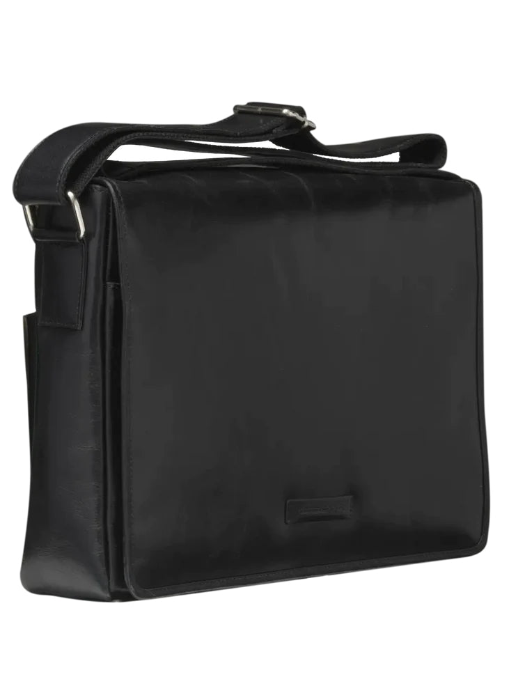 Sacoche ordinateur portable 14" noir cuir DBRAMANTE1928