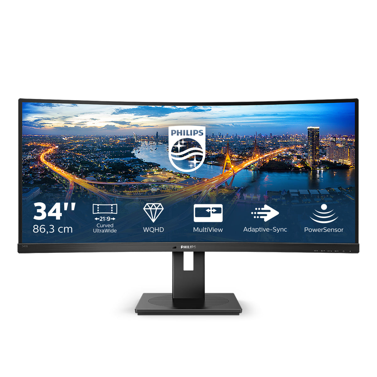 Philips 345B1C Écran LED Incurvé 34" WQHD 100Hz