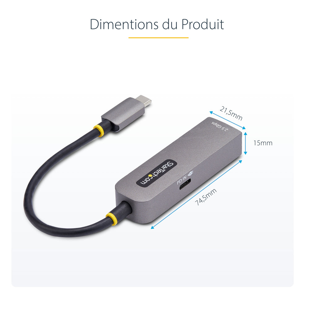 Adaptateur Ethernet USB-C 2.5G StarTech - Thunderbolt 3