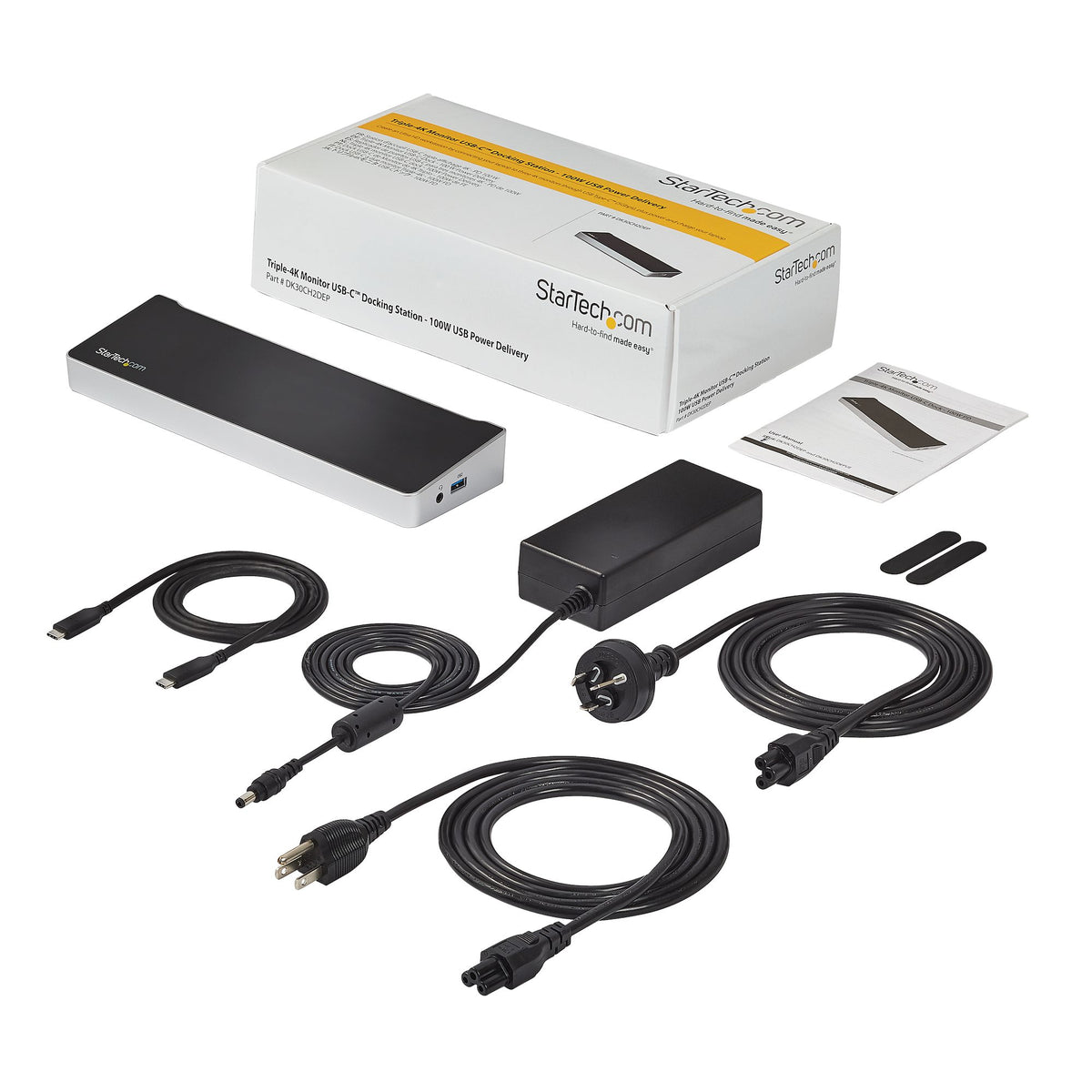 Station d'accueil USB-C StarTech 4K - 100W - 1GbE - TAA