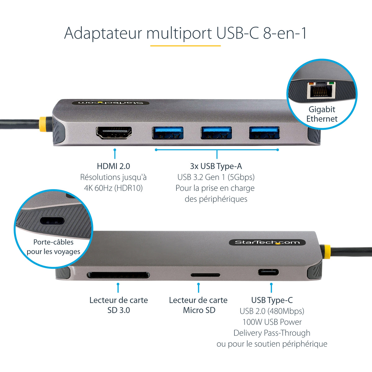 Adaptateur USB-C 4K 60Hz HDMI® StarTech