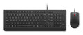 Lenovo Essential Wired Combo clavier souris USB AZERTY noir
