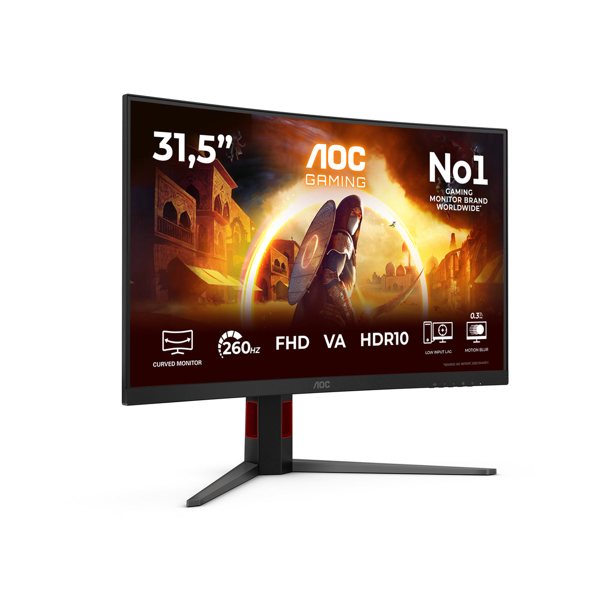 Écran gaming AOC 32" incurvé 240Hz Full HD HDR10