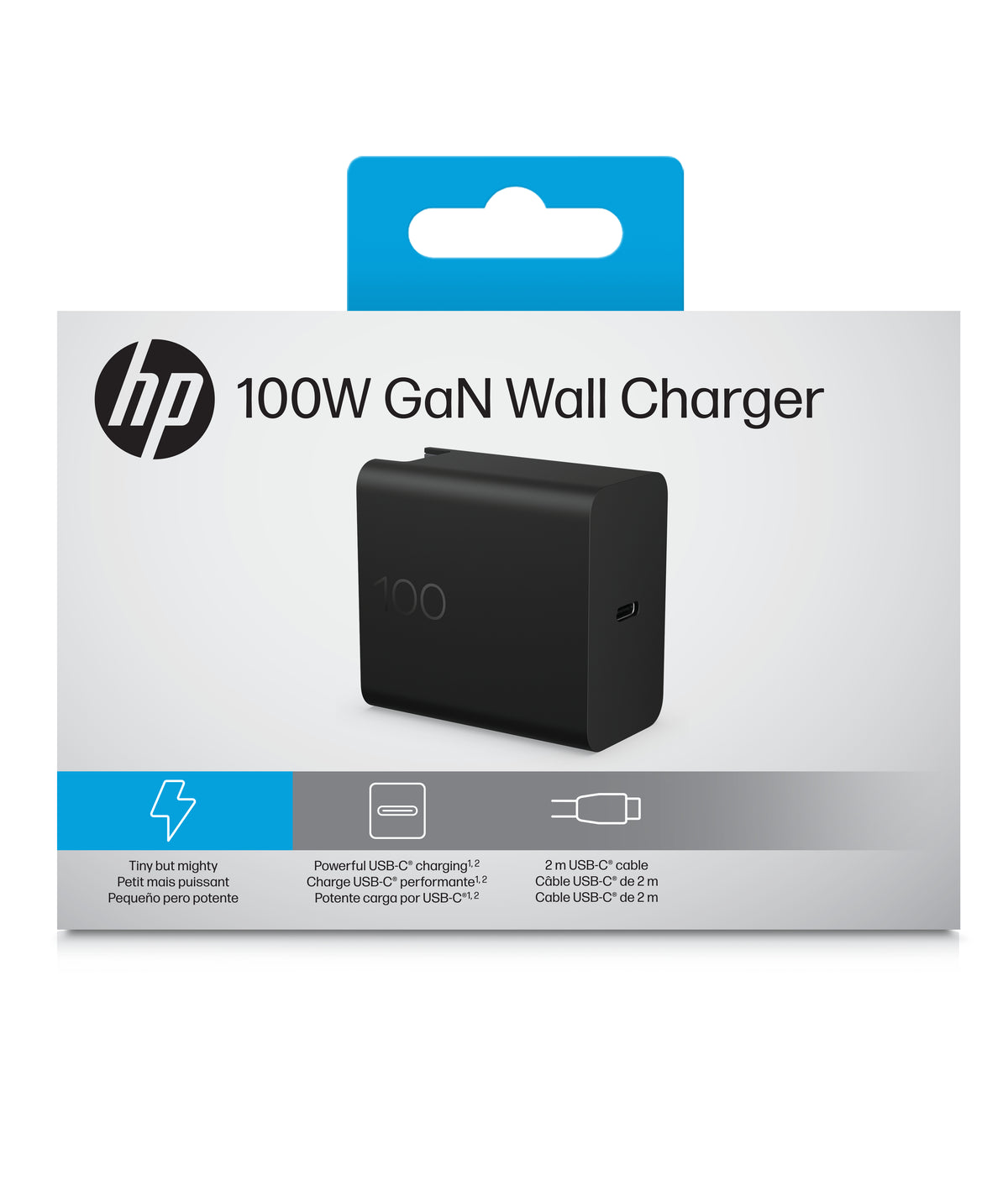 Chargeur HP 100W GaN ultra-rapide - USB-C PD 3.0