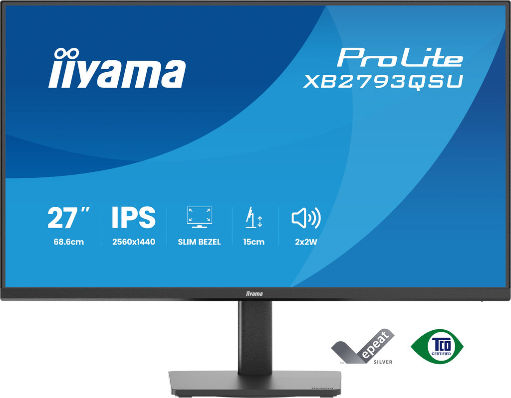 Écran LED 27" QHD IPS 75Hz iiyama ProLite XB2793QSU-B1