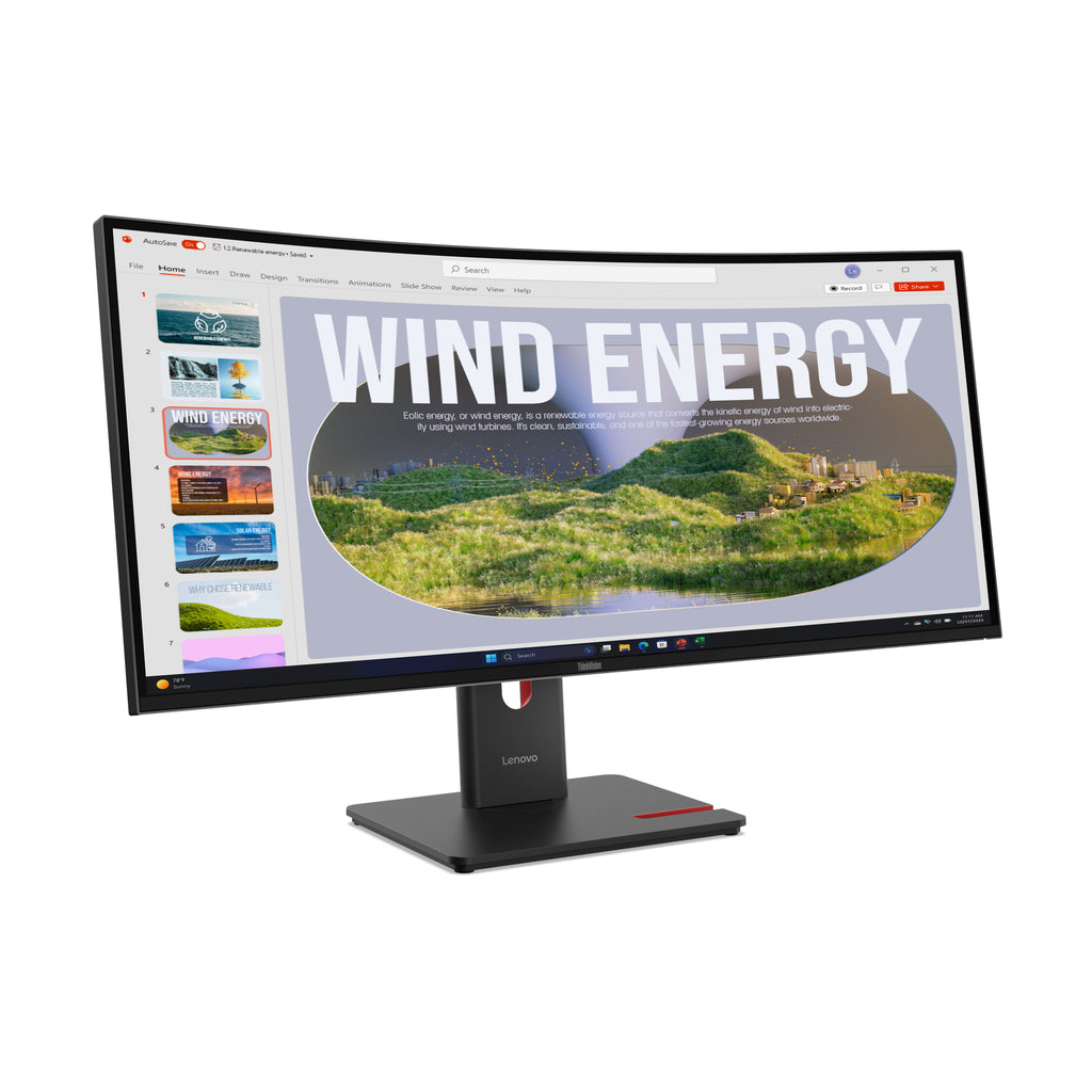 Lenovo ThinkVision T34WD-40 Écran LED Incurvé 34" WQHD 120Hz