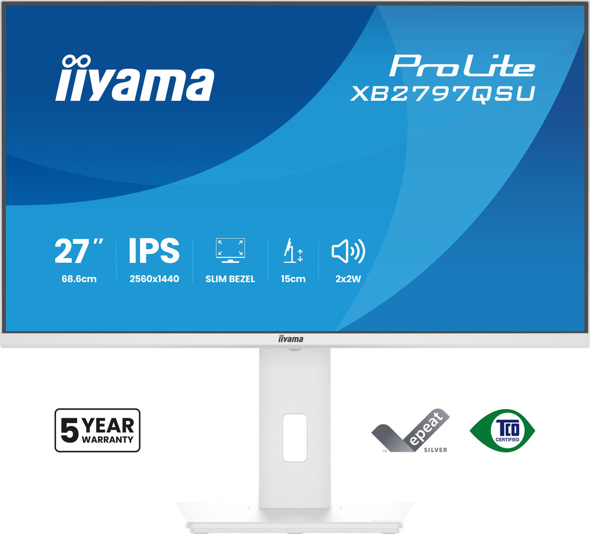 Écran LED 27" QHD IPS iiyama ProLite XB2797QSU-W1