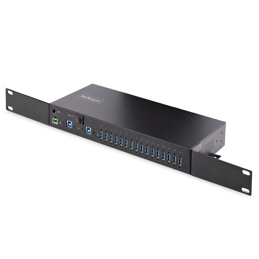 Hub USB 3.0 16 ports industriel StarTech - Montable rack/DIN